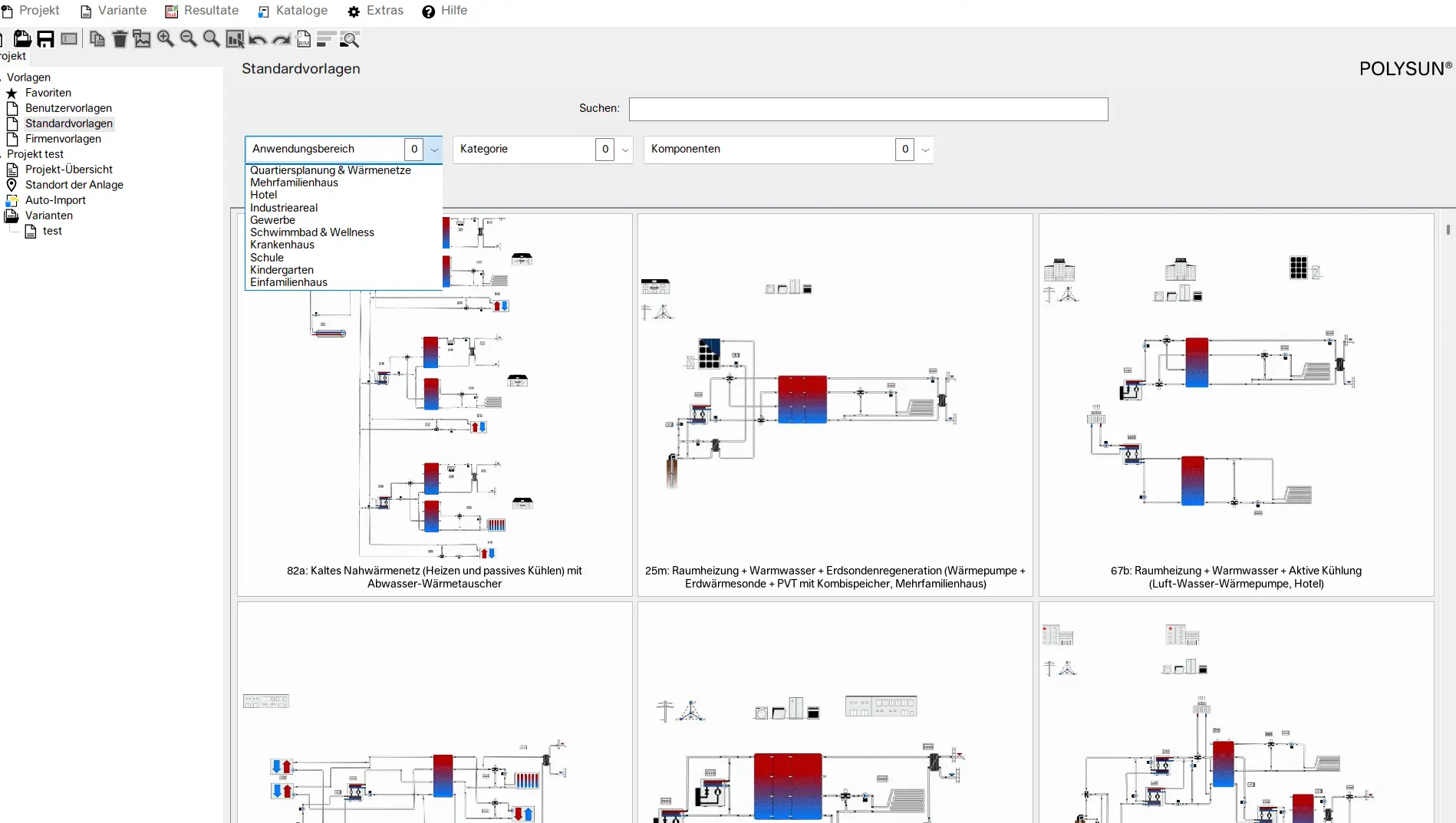 Anlagensimulation Standardvorlagen