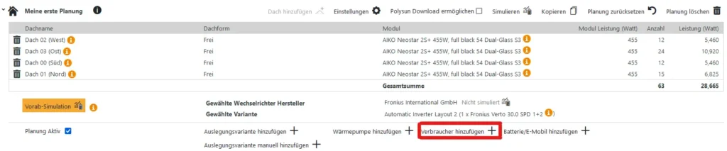 Eigenes Verbrauchsprofil