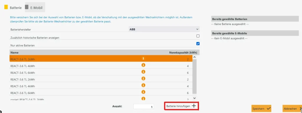 Batteriespeicher dimensionieren: Anzahl Batterien wählen