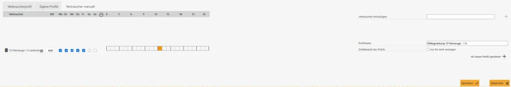 Mittagsladung 10 Fahrzeuge 1h