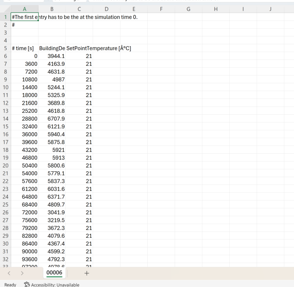 IDA ICE Export Heating Load hourly values and Excel for Import into Polysun